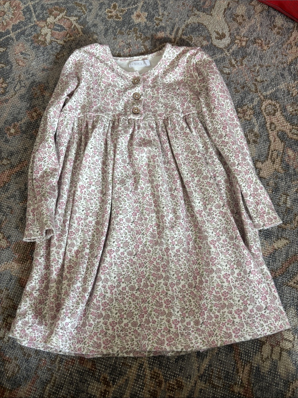 Jamie Kay Cream Dress with Pink Floral Print